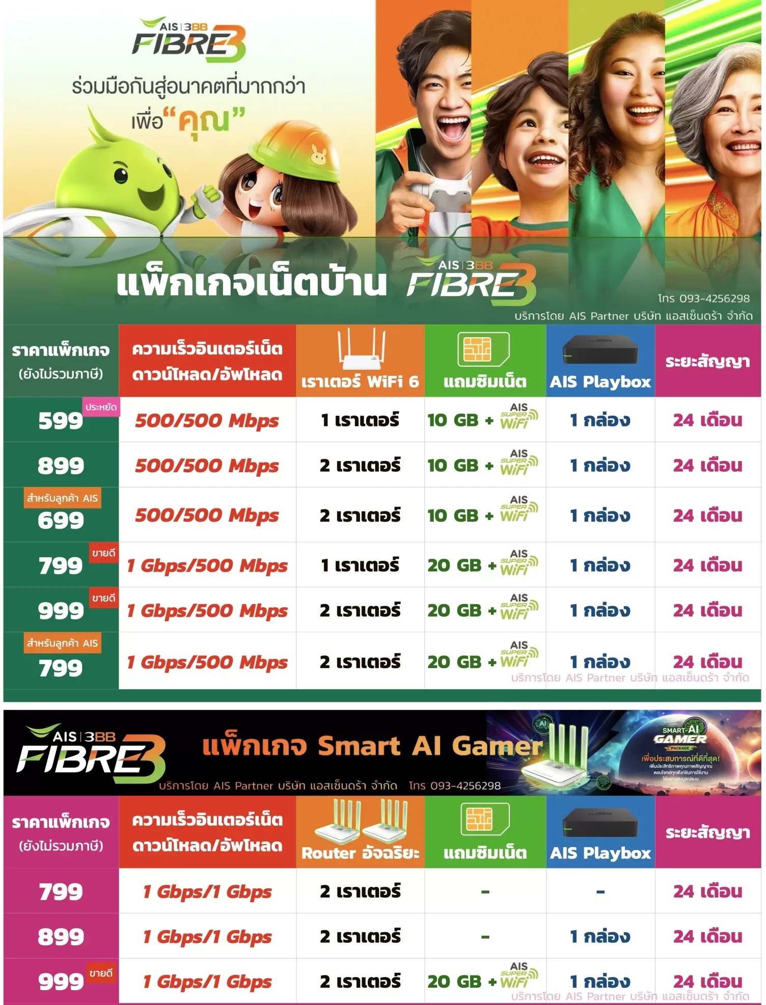 AIS Fiber โปรเน็ตบ้าน ลูกค้าใหม่ ติดตั้งฟรี สมัครออนไลน์ ได้ทั่วประเทศ ...